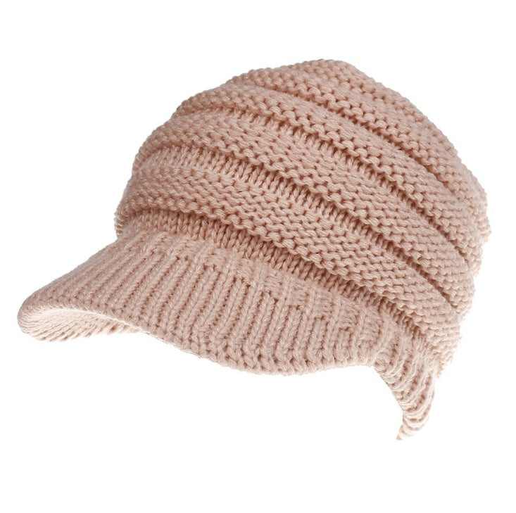 Cozy Knit Ponytail Beanies: Stylish Winter Hats for Women, Soft and Warm Skull Caps