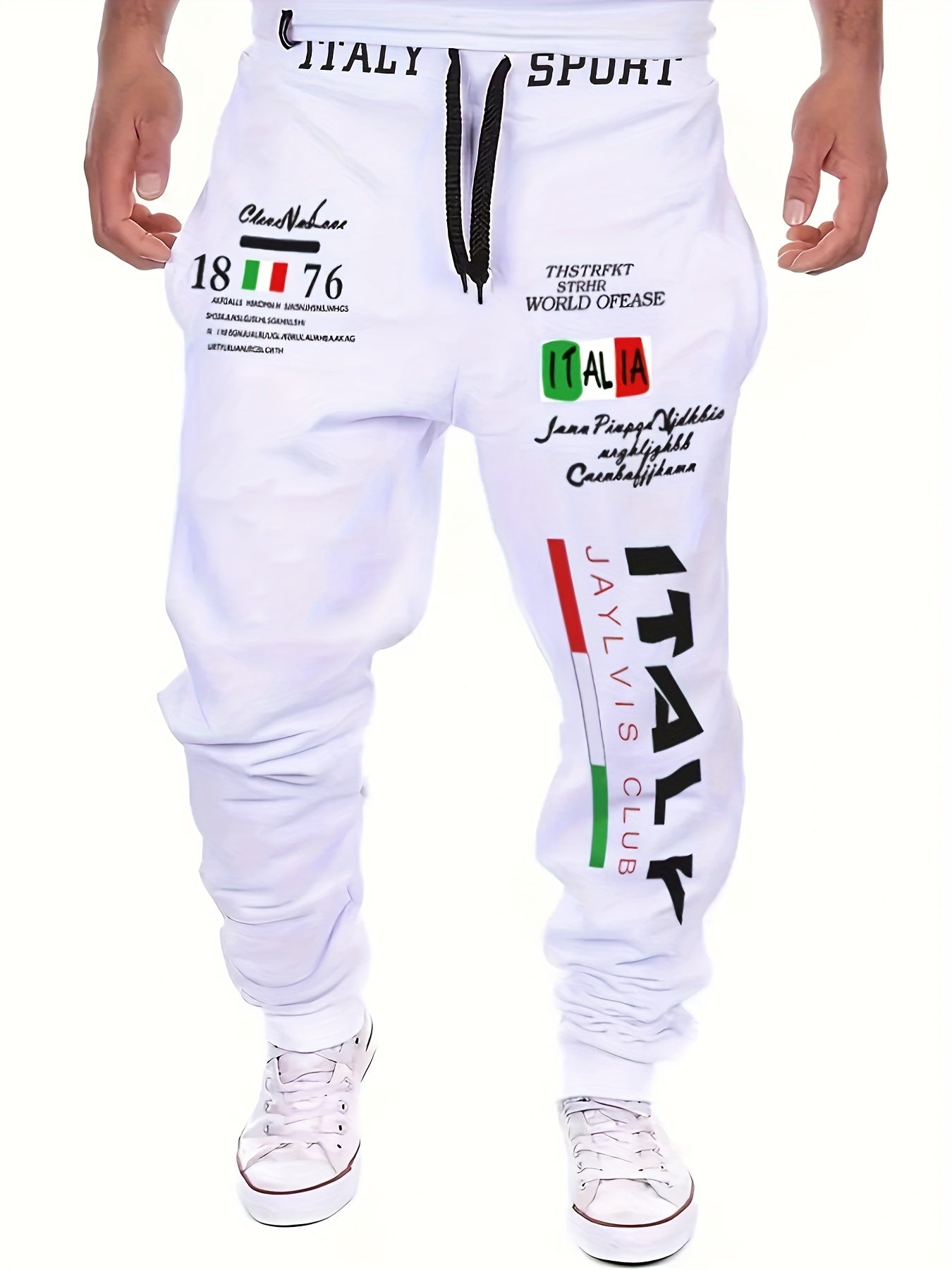 Italy Print Hip Hop Joggers