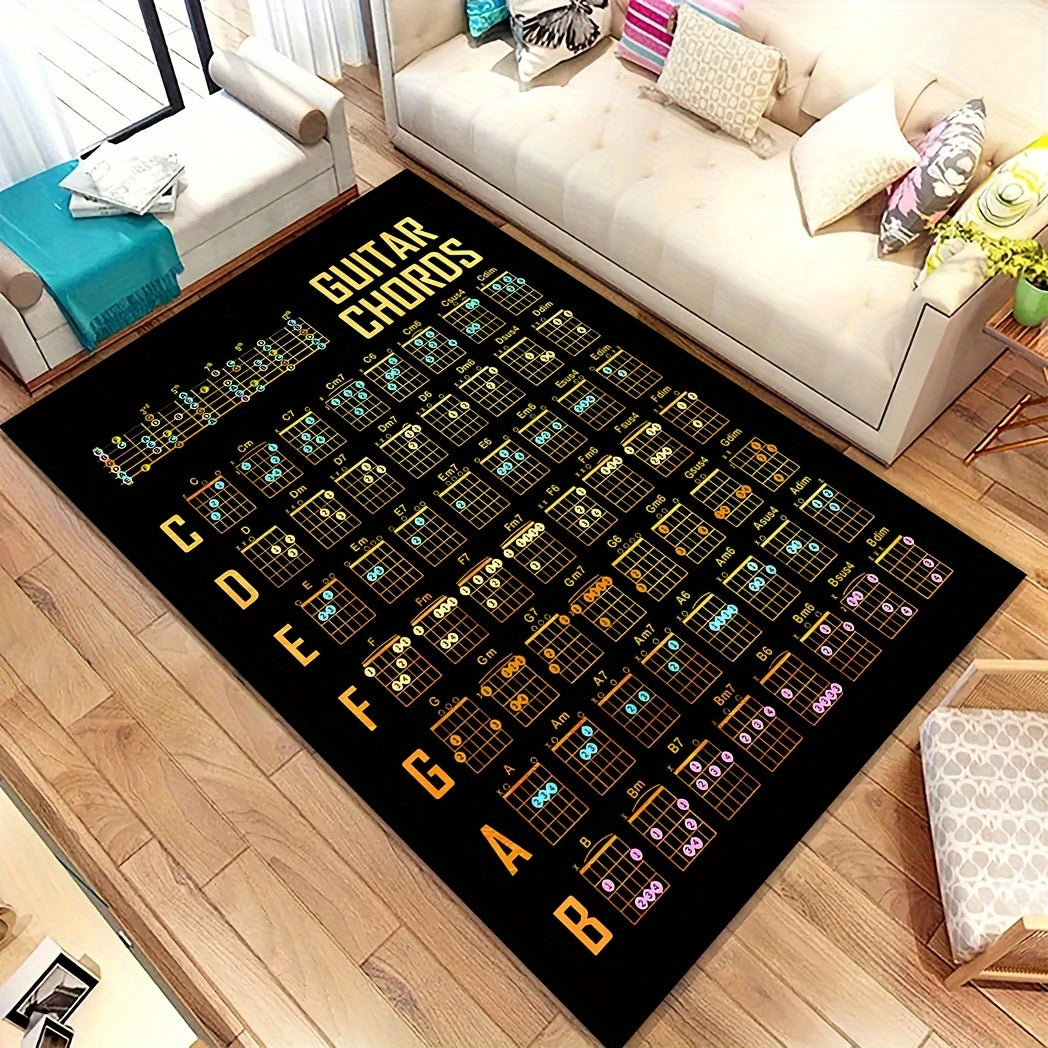 🎸 Chord Vibe: Guitar Chords Area Rug 🎶