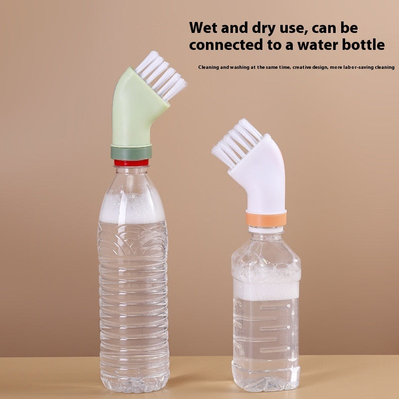 Hydro Scrub Dual-Use Water Bottle Cleaning Brush: Creative Connectable Design for Wet and Dry Cleaning