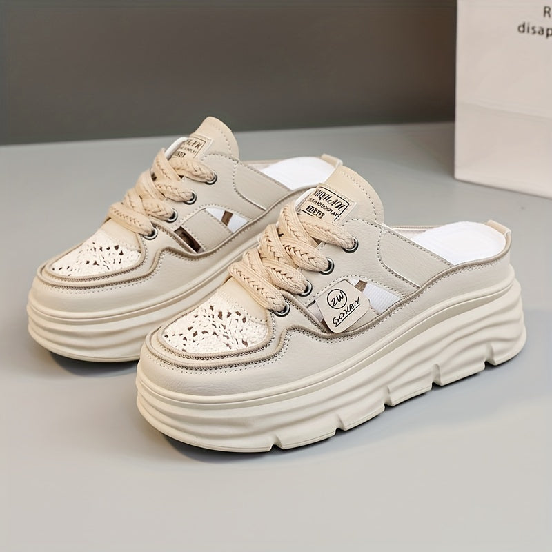 Women's Breathable Platform Mule Sneakers 🌼👟