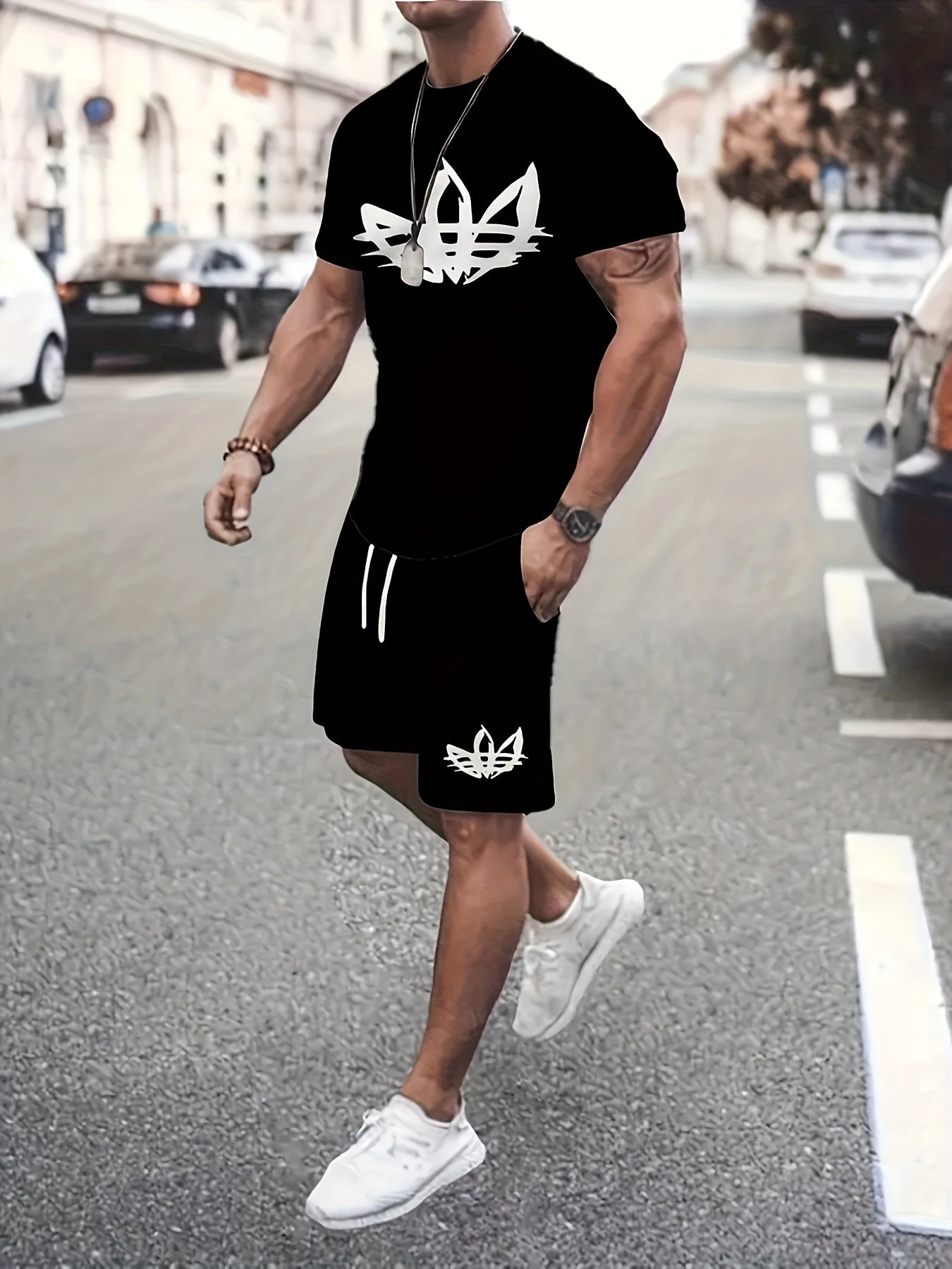 🌟 "3D Dynamic" Casual T-Shirt & Shorts Set 🏖️