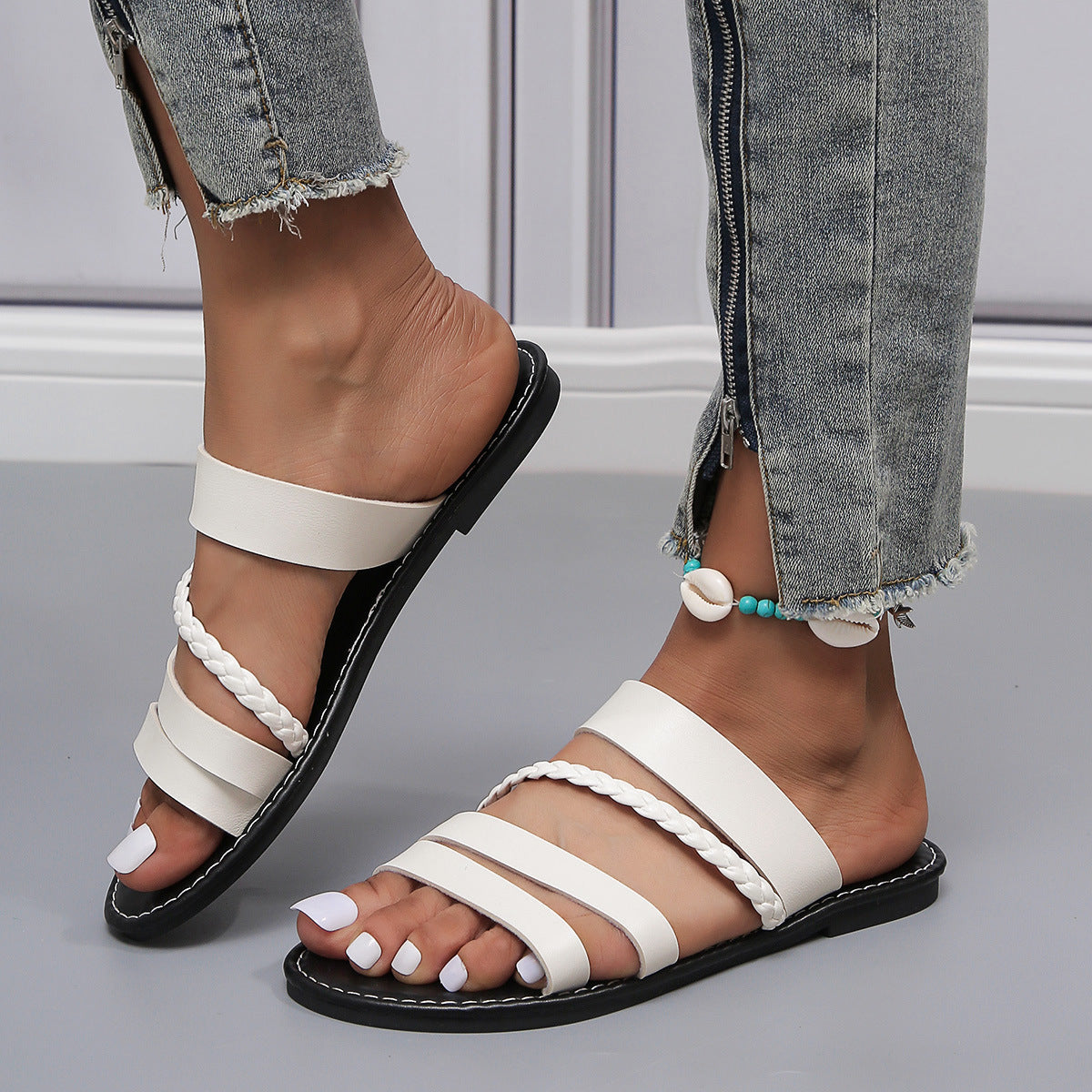 Women's Summer Plus Size Fashion Comfortable Flat Heel Sandals