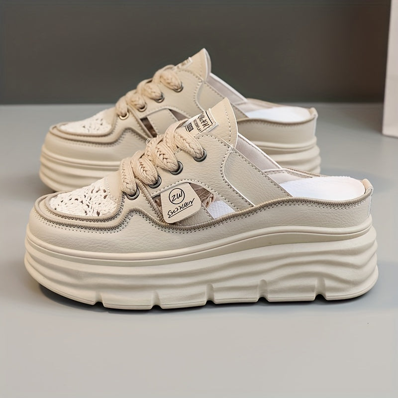 Women's Breathable Platform Mule Sneakers 🌼👟