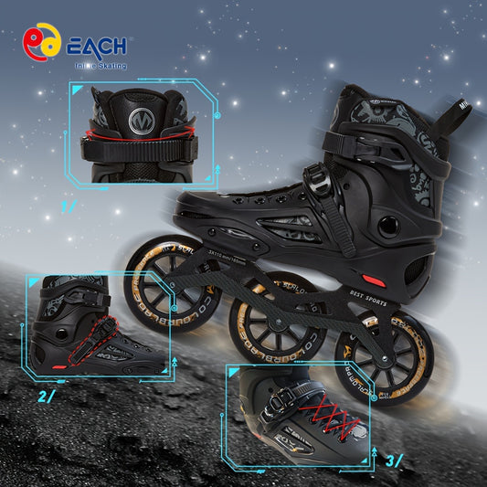 EVERYKID Professional 3-Wheel Inline Roller Skates 🏁