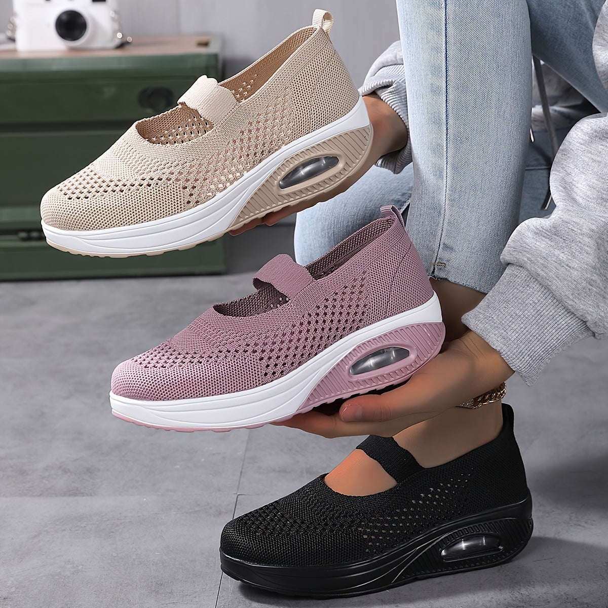 Aero Flex Knit Slip-On Sneakers 🌬️👟