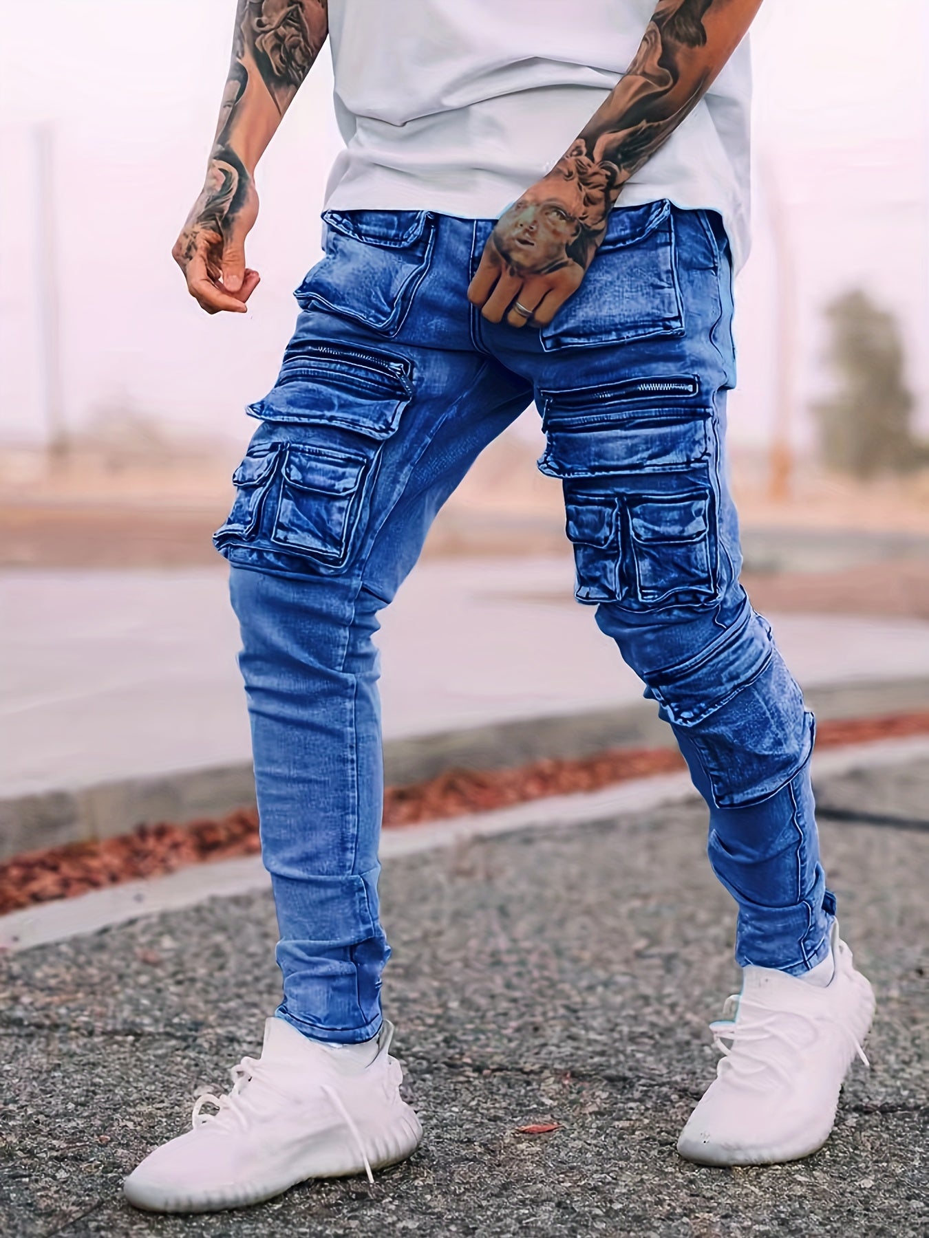 Urban Flex Skinny Harem Biker Jeans