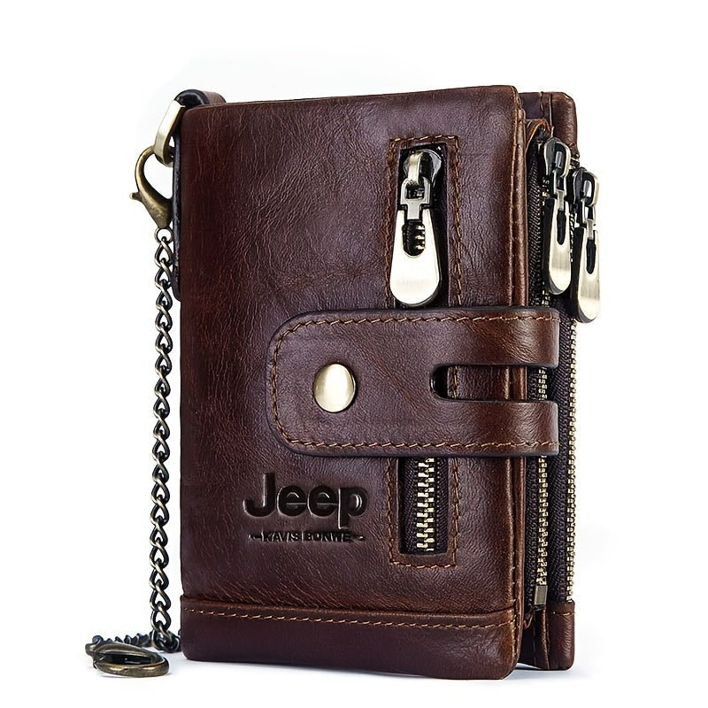 👜 Retro RFID Blocking Cowhide Card Holder