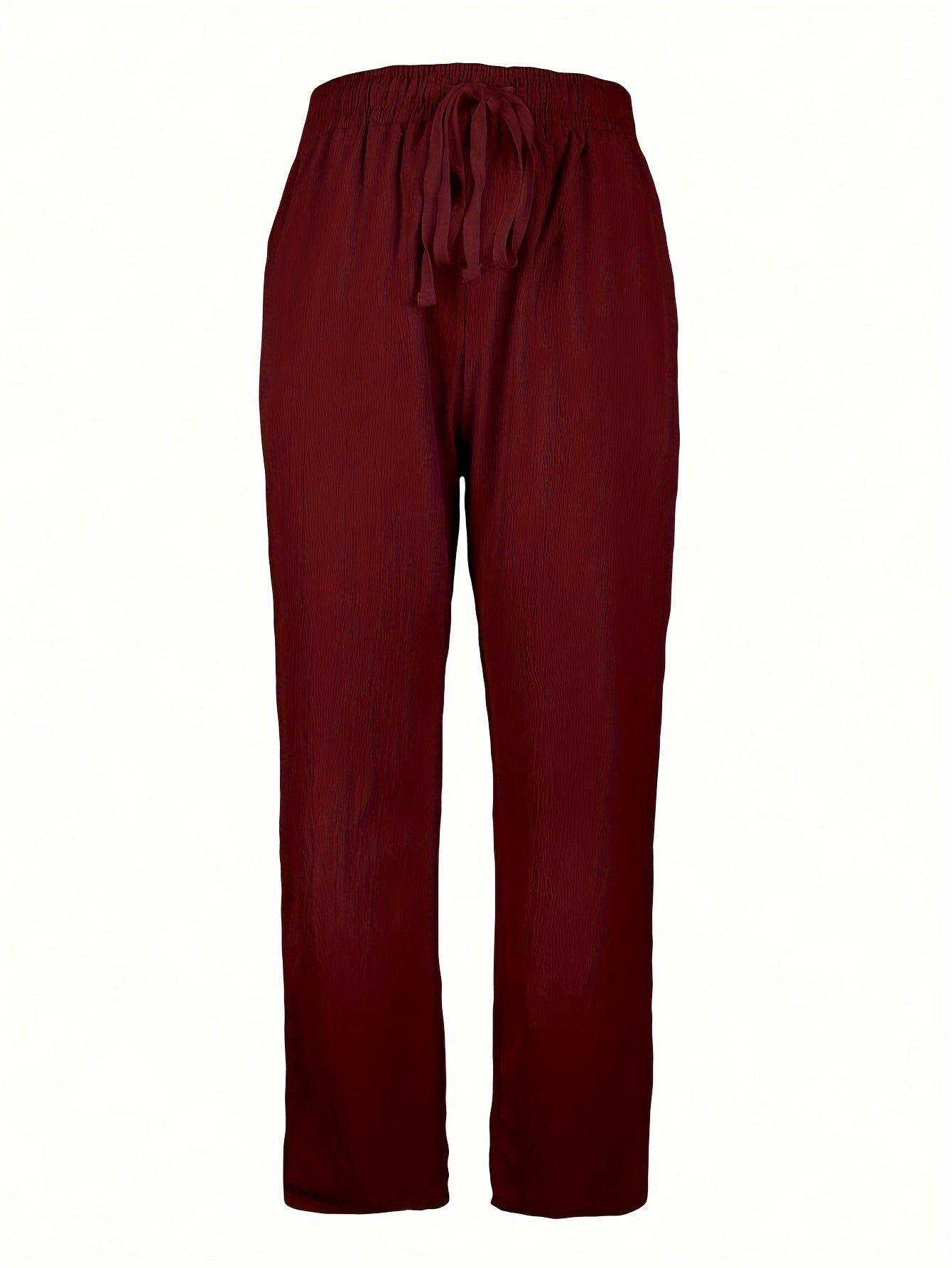 Drawstring Straight Leg Pants