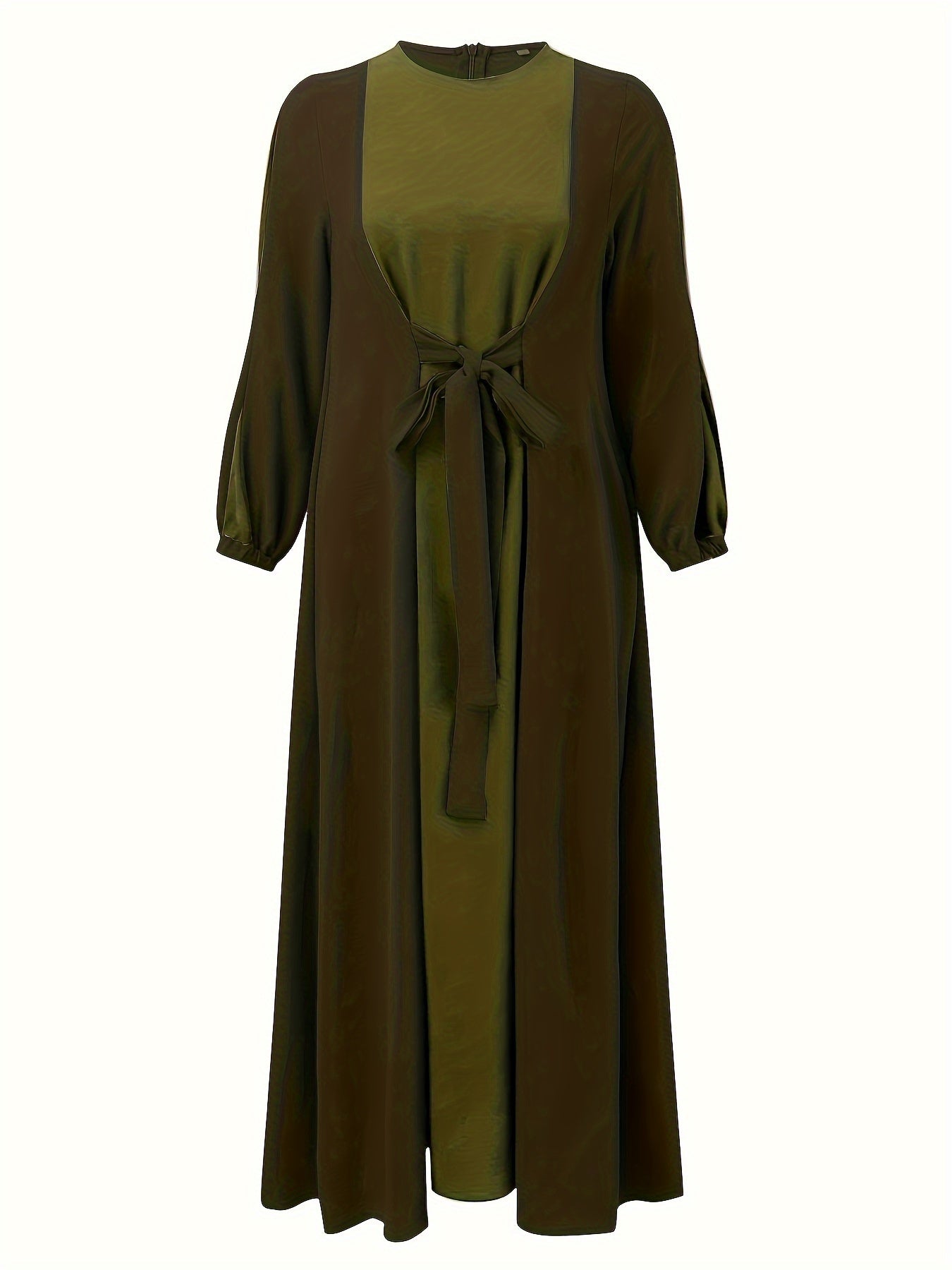 Eid Elegance Tie-Front Kaftan Dress