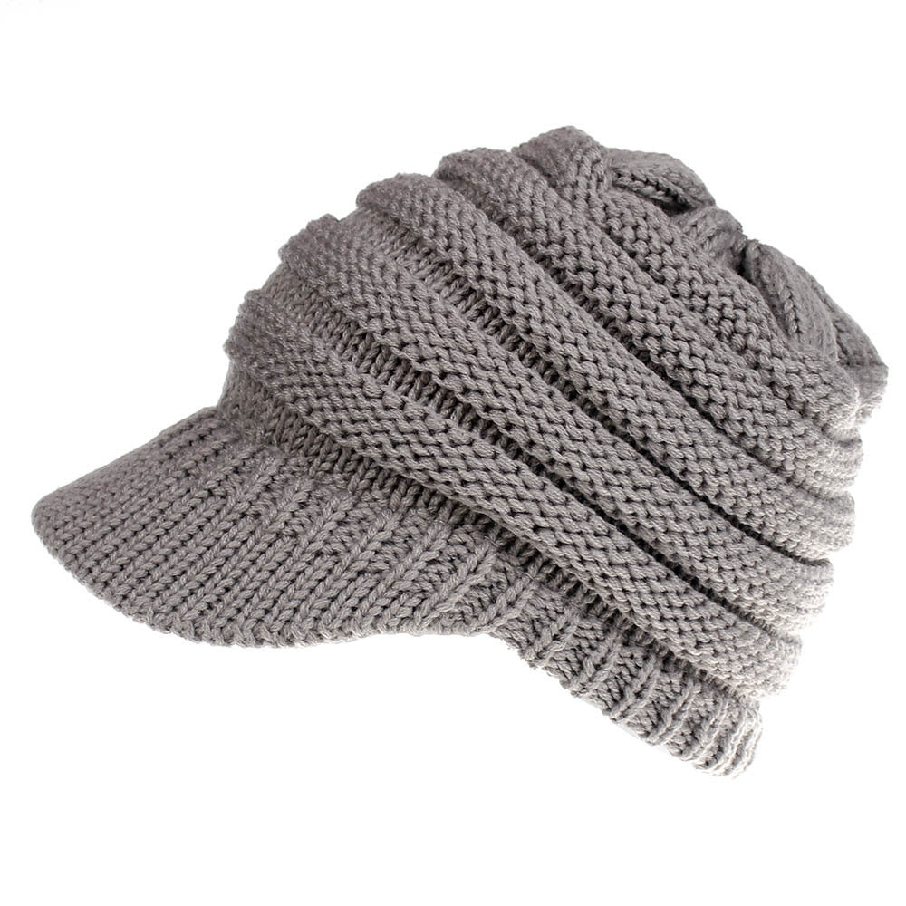 Cozy Knit Ponytail Beanies: Stylish Winter Hats for Women, Soft and Warm Skull Caps