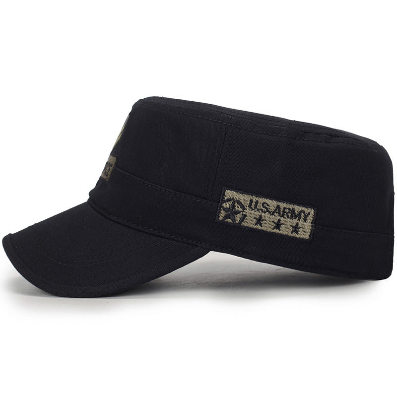 Urban Script Letter Embroidered Flat Cap