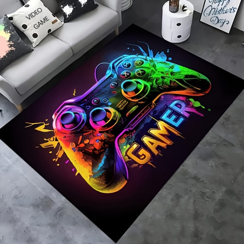 🎮 Pixel Power: Crystal Fleece Gaming Carpet 🌟