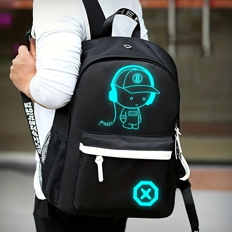 🎒 Luminous Student Backpack Set for Boys