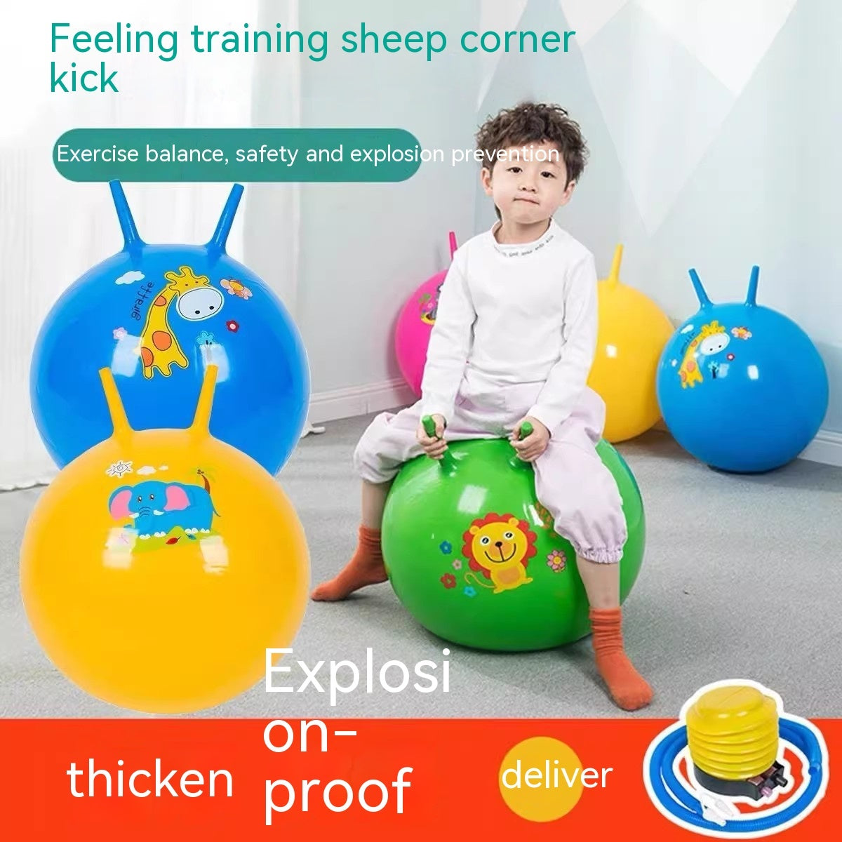 Kindergarten Children Jumping Ball Thick Large