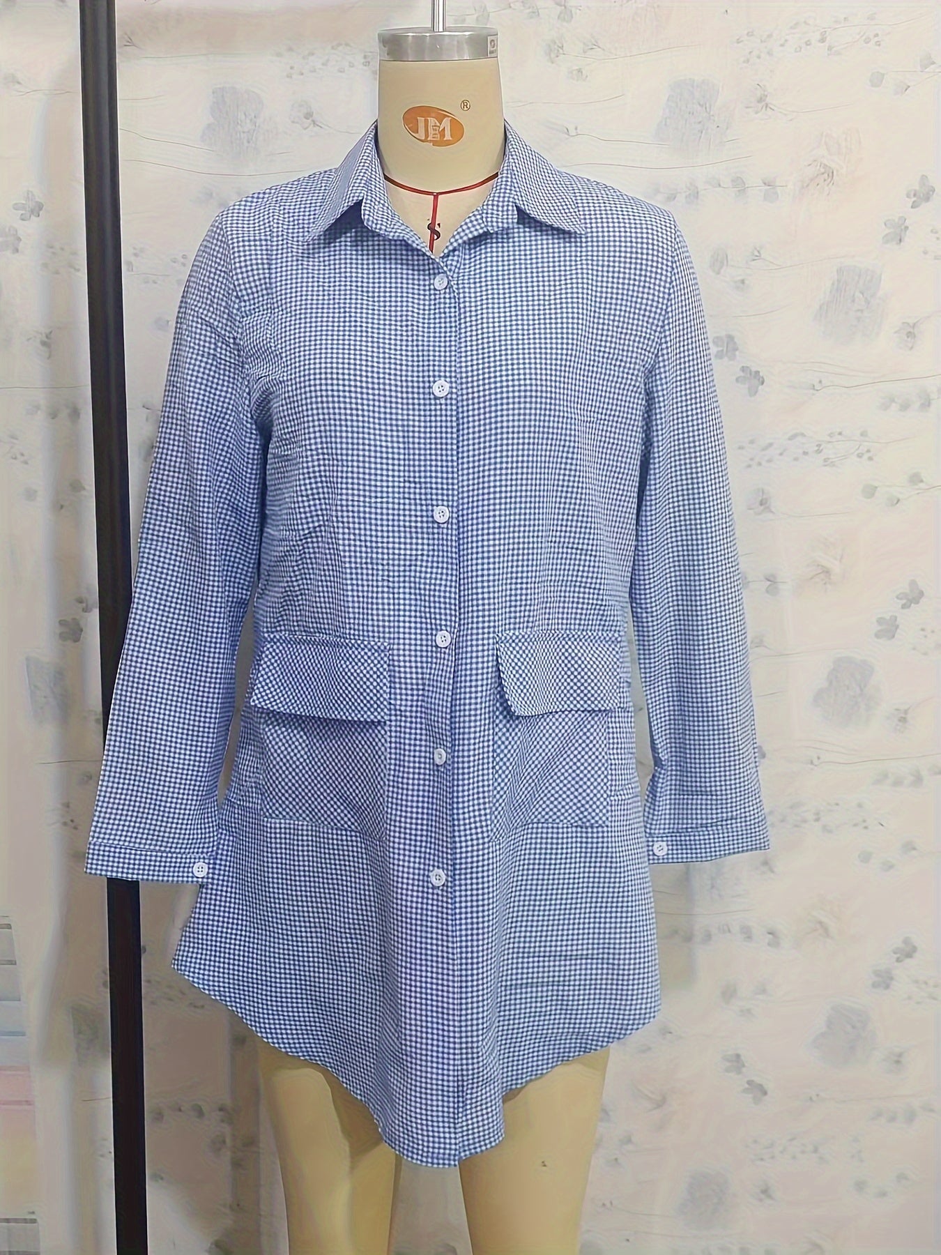 Button Front Long Top - Women's Casual Shirt