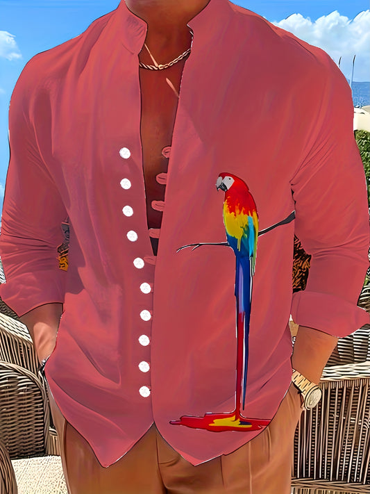 Tropical Parrot 3D Print" Long Sleeve Shirt