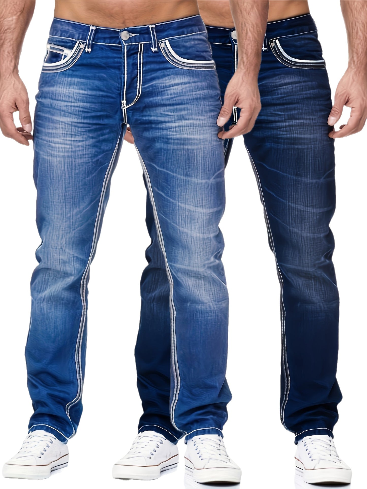 🌟 Men's Comfy Street Style Distressed Denim Pants with Pockets