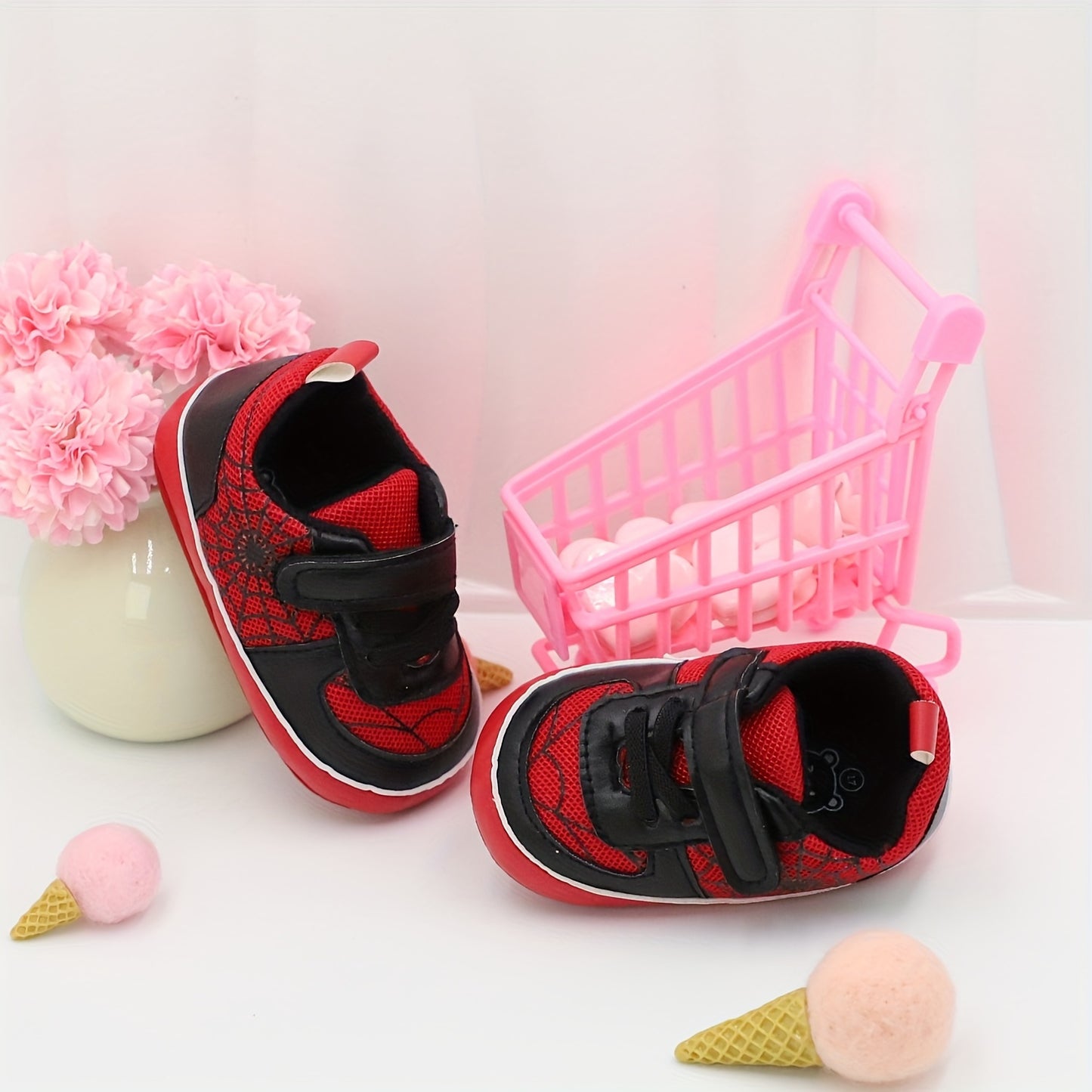 🕷️ Baby Learning Shoes - Spider Web Design