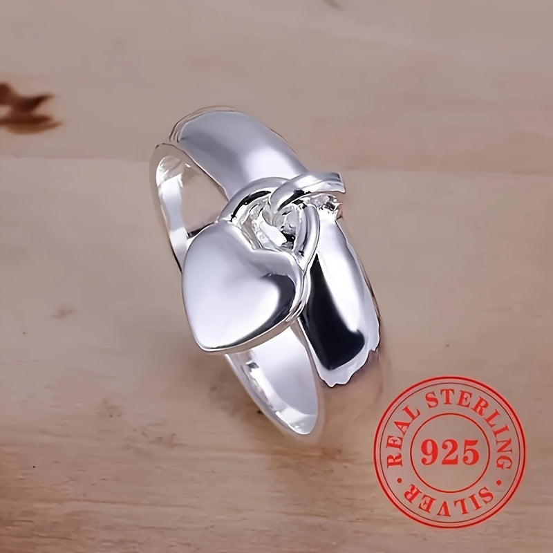 💖 Heartfelt Promise Ring – 925 Sterling Silver Elegance 🌟