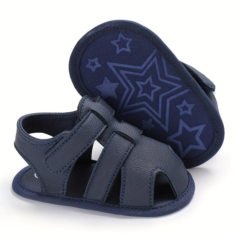 Casual Solid Color Breathable Sandals for Baby Boys - Lightweight & Anti-Slip