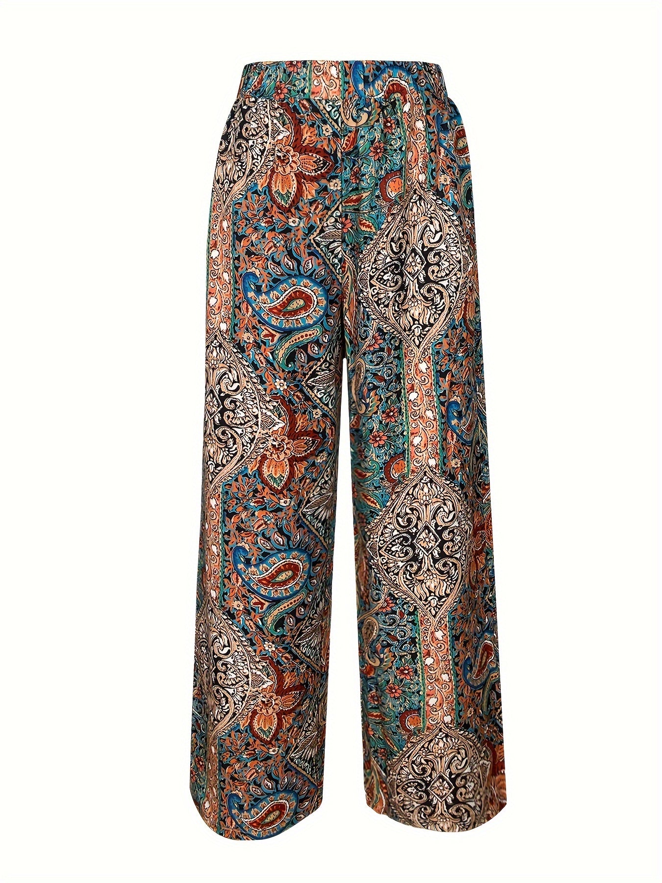 Paisley Print Casual Pantsuit Set