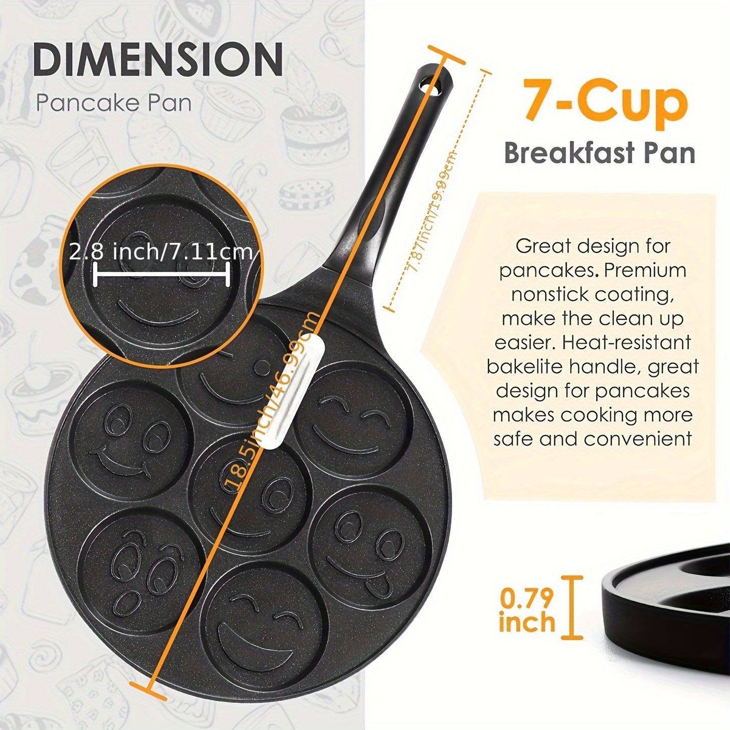 Mini Pancake Griddle with 7 Mold Design 🥞✨