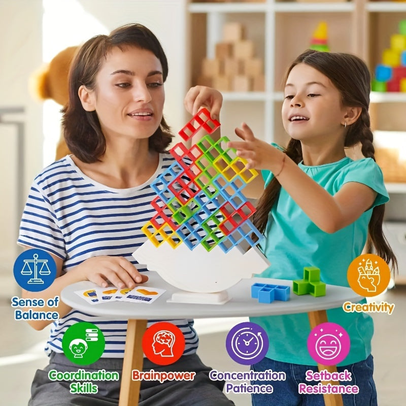 16/32/48pcs Fun Balance Stacking Building Blocks Board Game 🎲