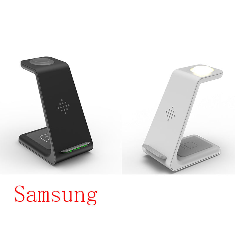 Quick Charge Trio: 3-in-1 Fast Charging Station with Wireless Charger Stand and Phone Holder