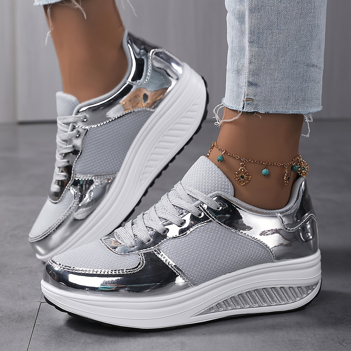 Breeze Walk Mesh Platform Sneakers 🌬️👟