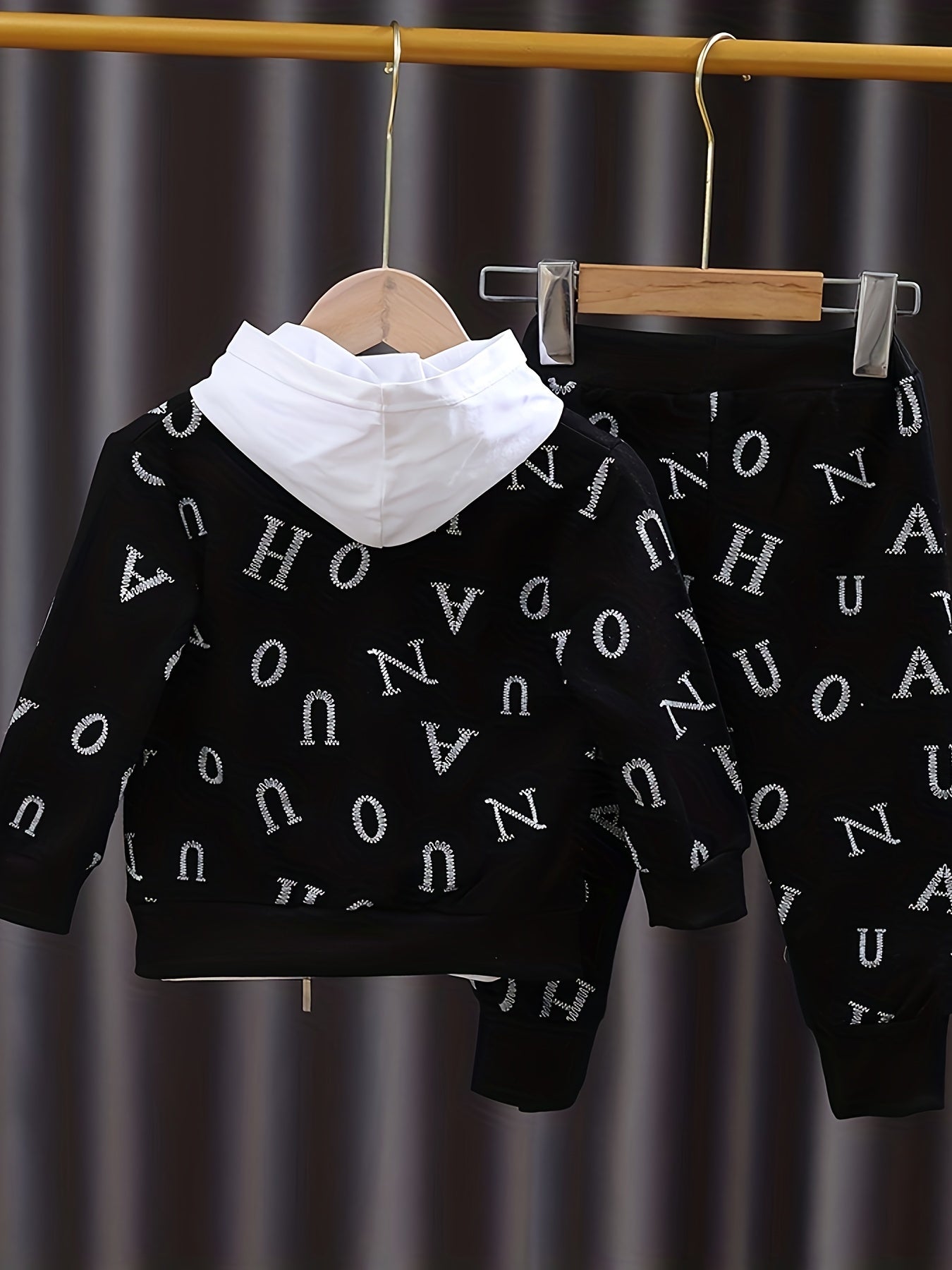 👶 3pcs Baby Alphabet Embroidery Jacket Set 🧢