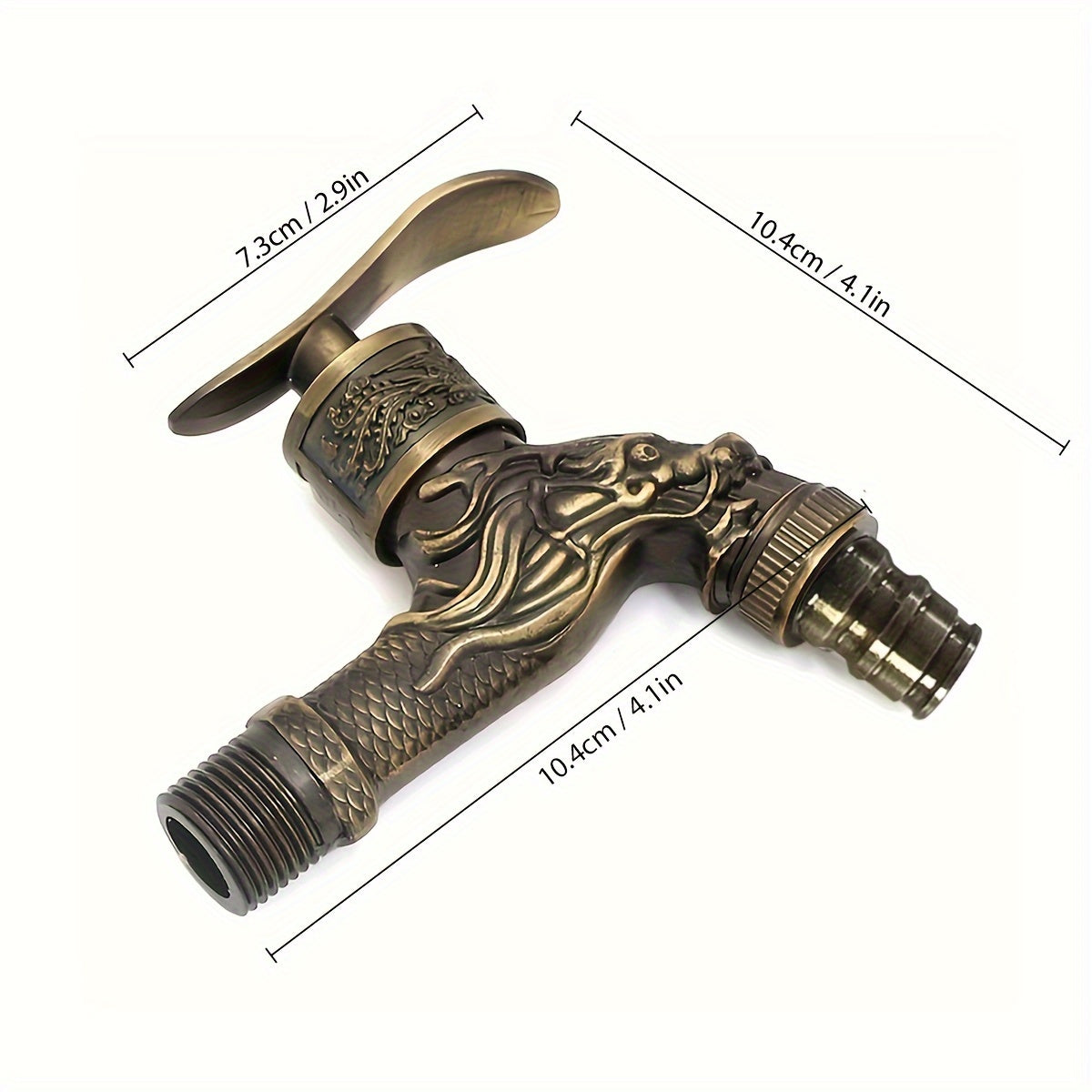 🌟 Vintage Elegance: European Bronze Wall Faucet 🛁