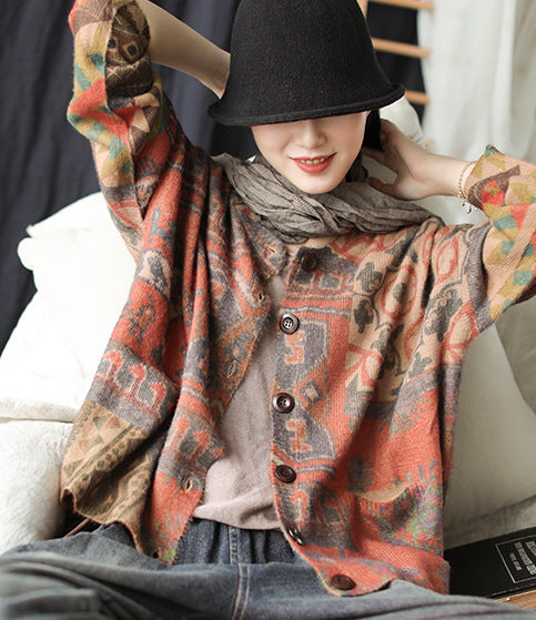 Autumn New Tops Loose Artistic Long Sleeve Sweater