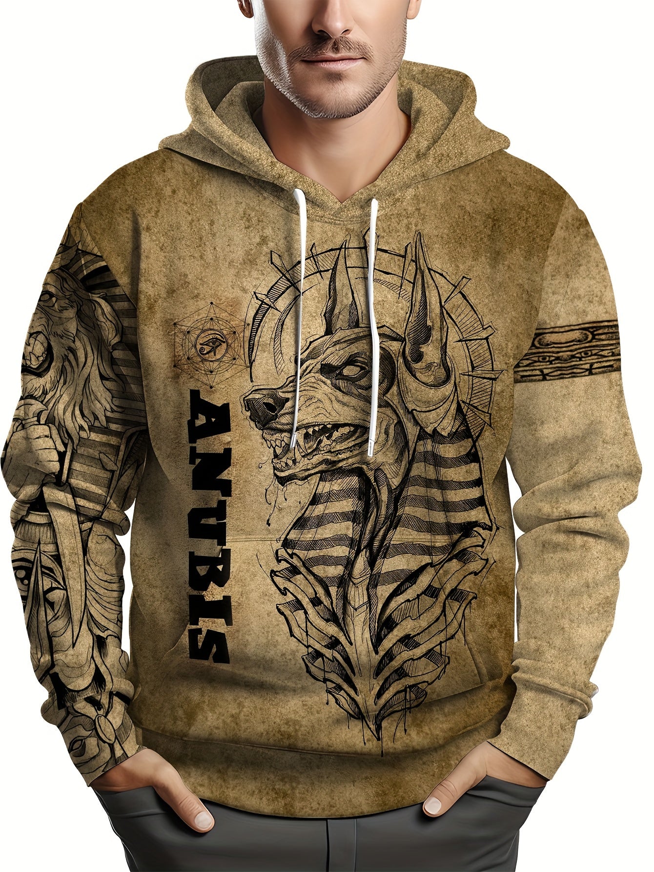 🔥 Anubis Force: 3D Print Plus Size Hoodie 🖤