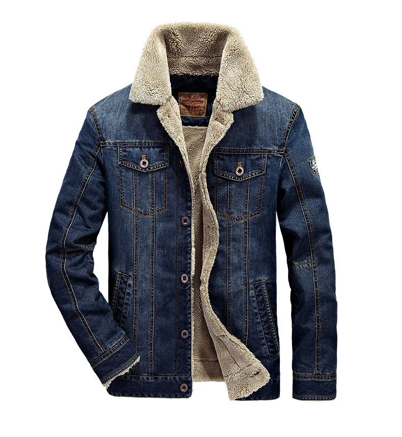 Ultimate Oversized Fleece Denim Jacket 🧥 Men’s Thicken Streetwear Coat