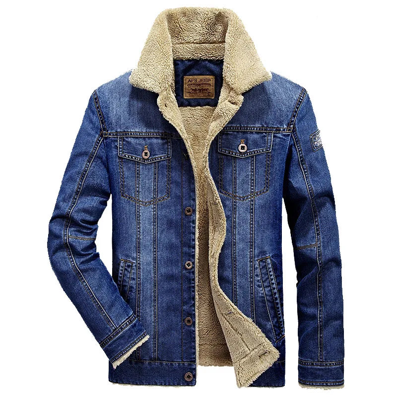 Ultimate Oversized Fleece Denim Jacket 🧥 Men’s Thicken Streetwear Coat