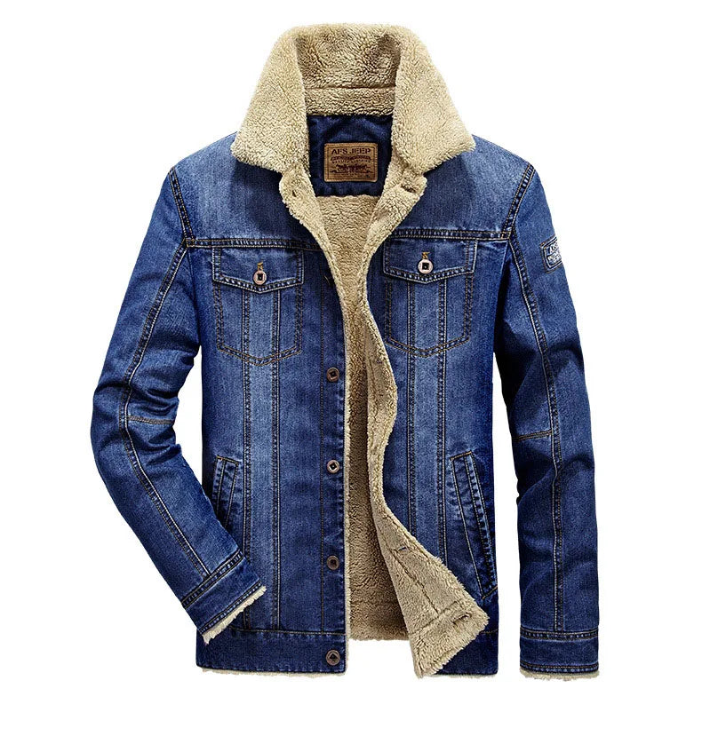 Ultimate Oversized Fleece Denim Jacket 🧥 Men’s Thicken Streetwear Coat