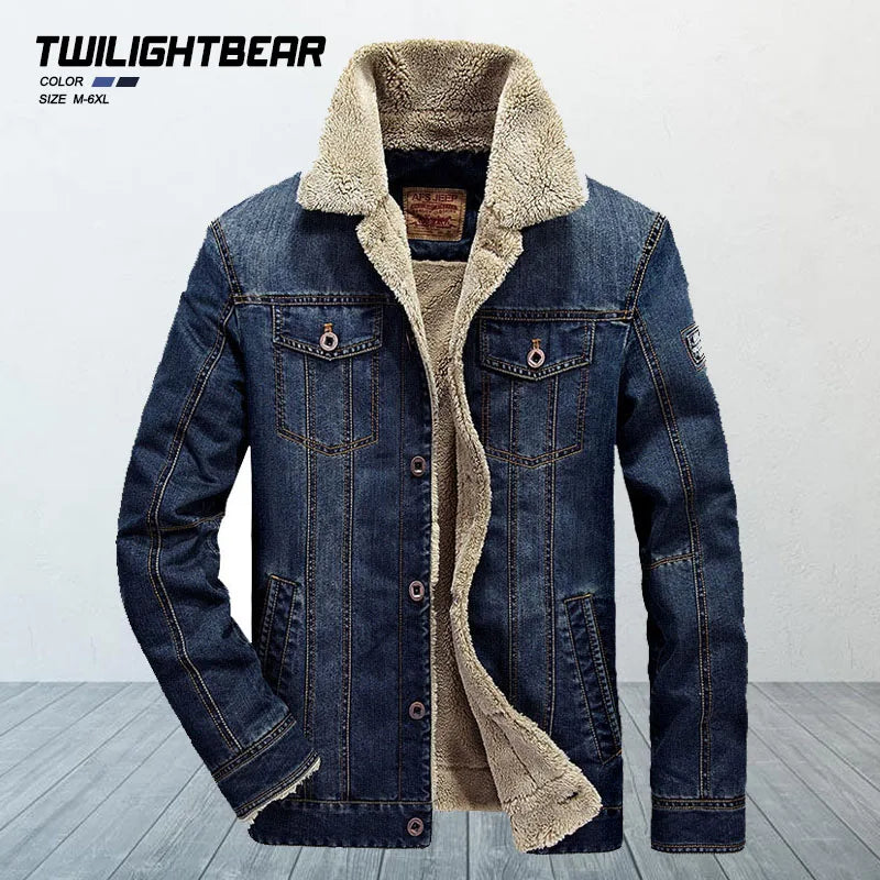 Ultimate Oversized Fleece Denim Jacket 🧥 Men’s Thicken Streetwear Coat