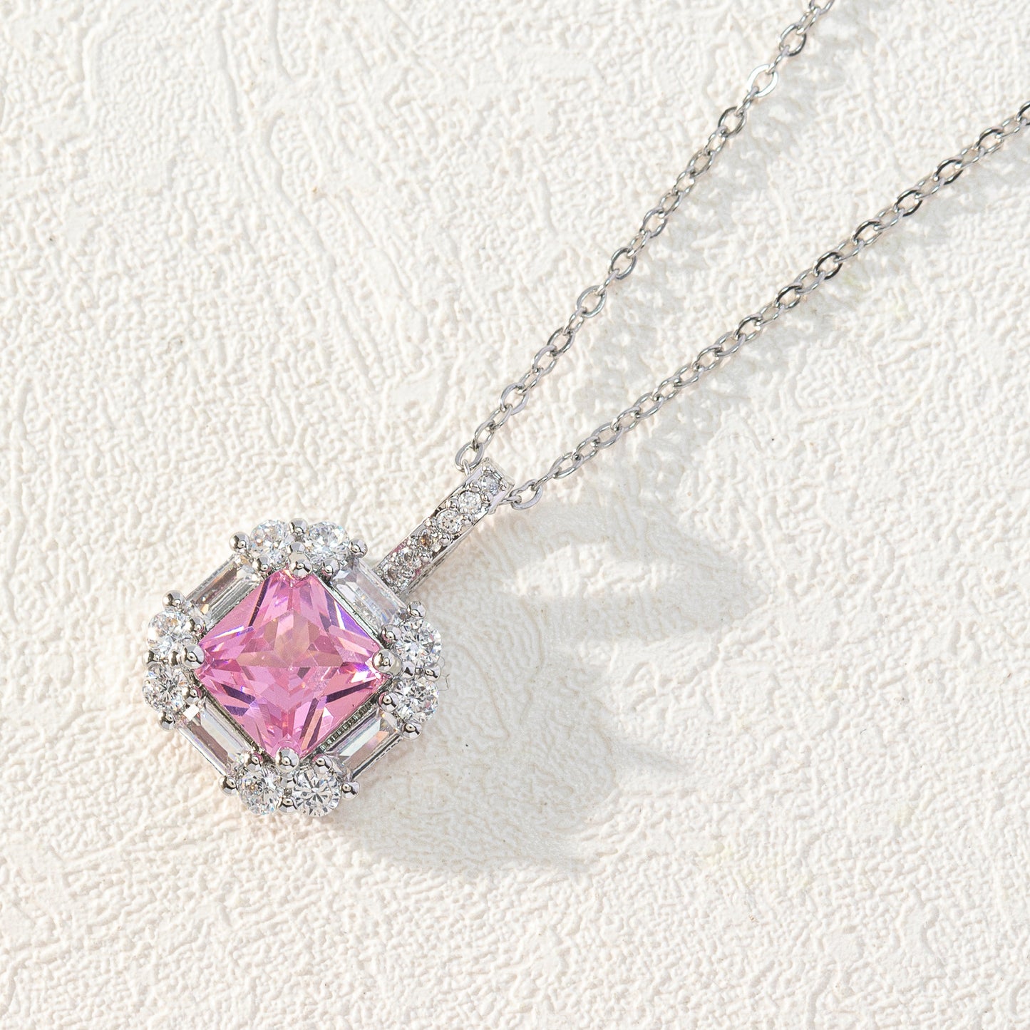 New Square Zircon Jewelry Necklace