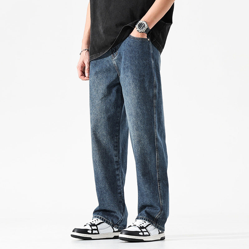 Men's Loose And Simple Solid Color Jeans