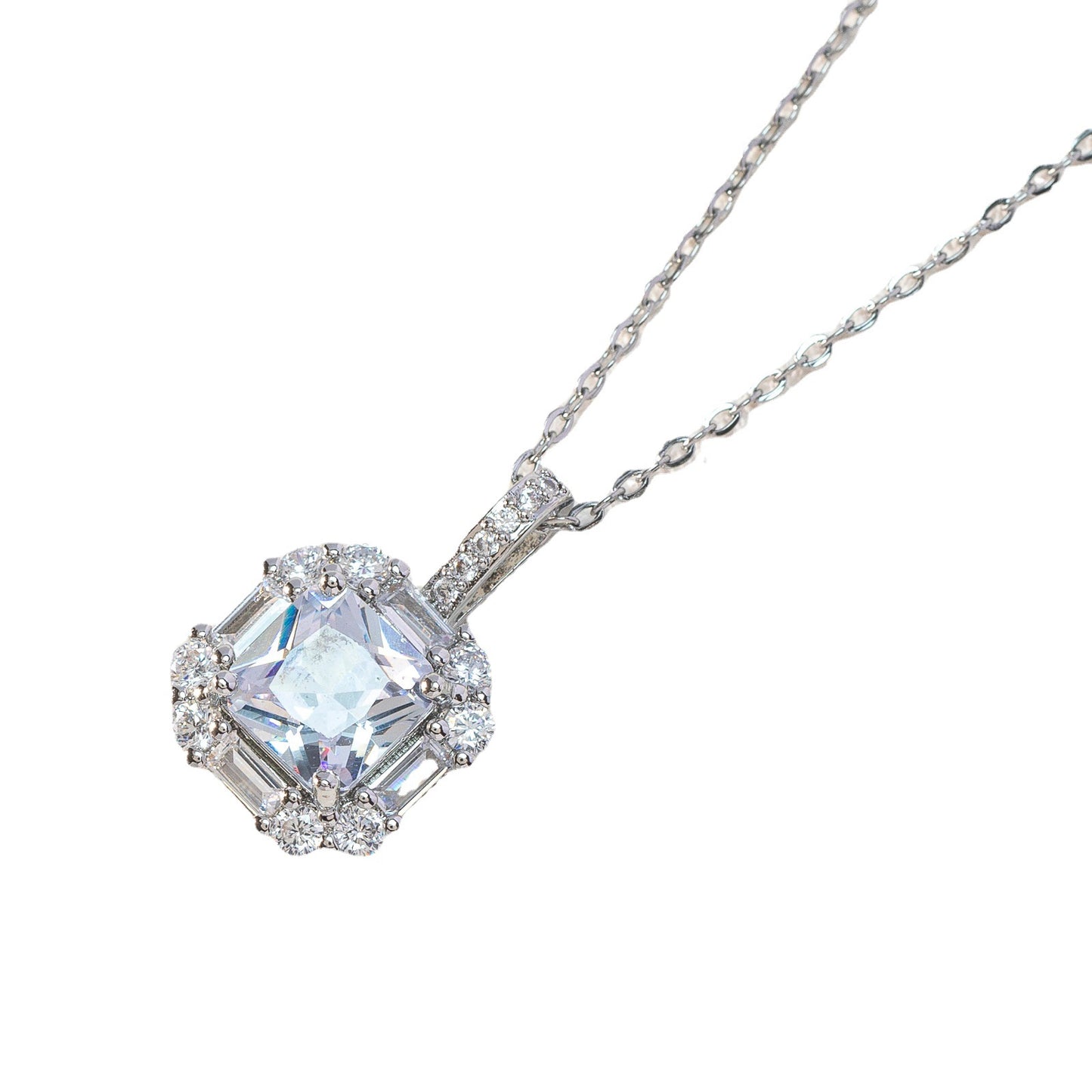 New Square Zircon Jewelry Necklace