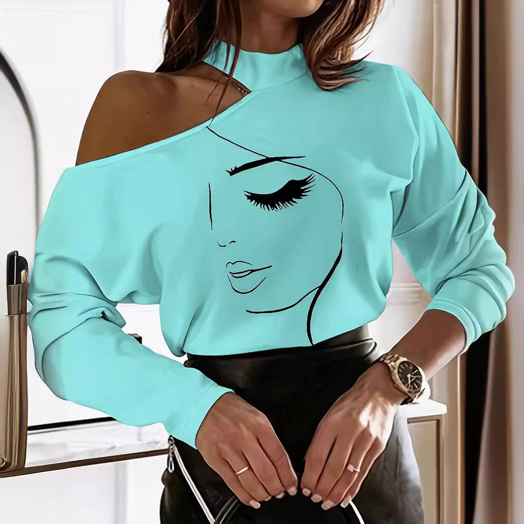 Artistic Aura Off-Shoulder Tee