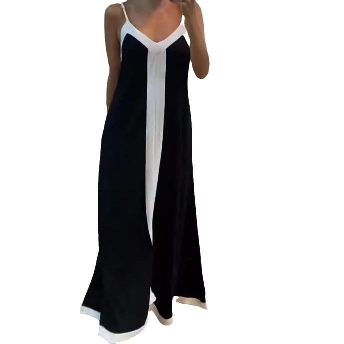 Chic Harmony V-Neck Strap Maxi