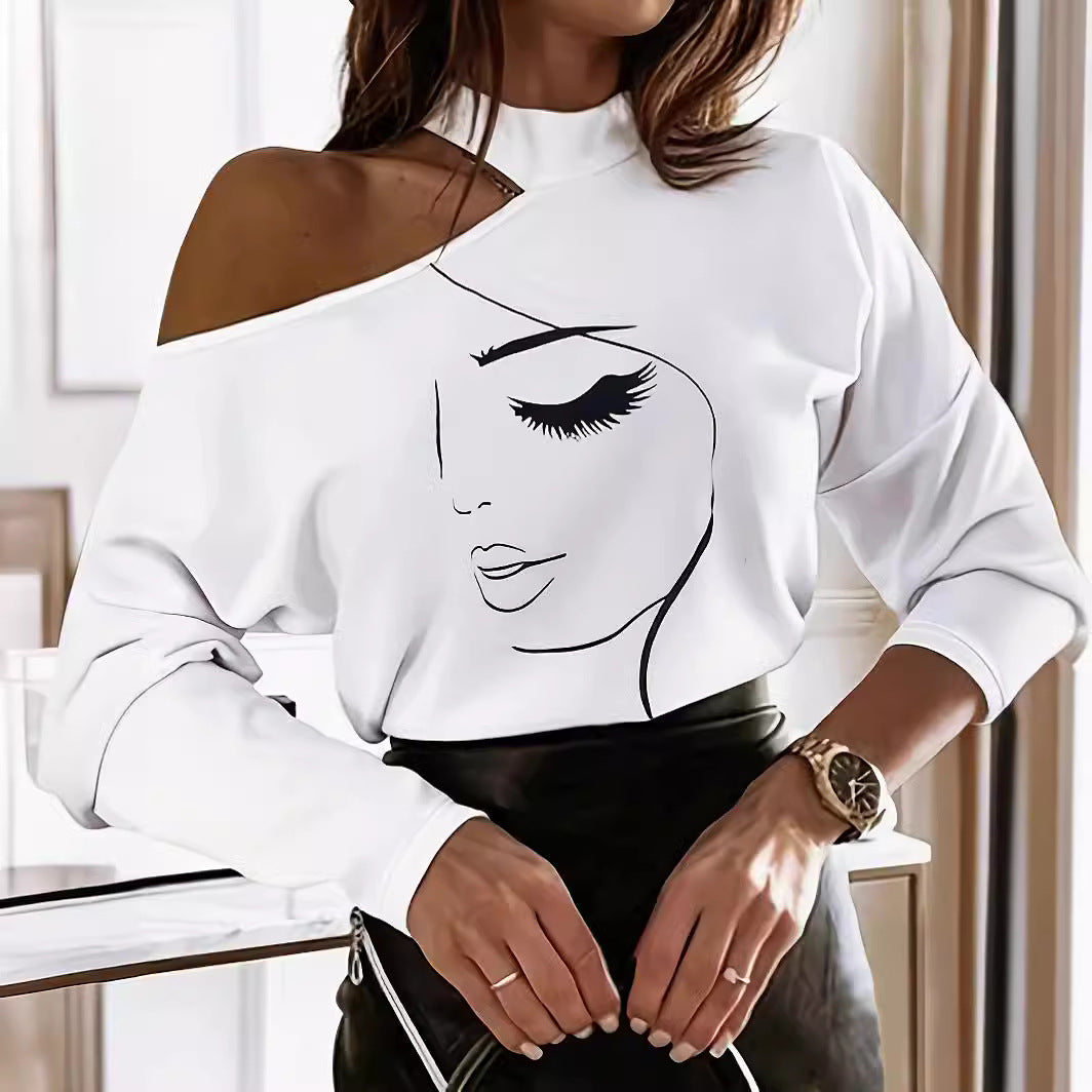 Artistic Aura Off-Shoulder Tee