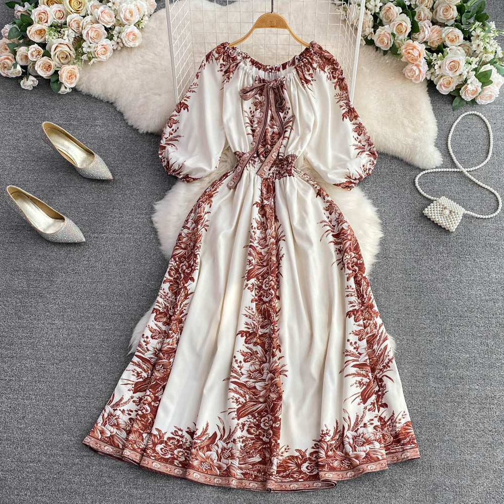 Whimsical Charm A-Word Print Dress