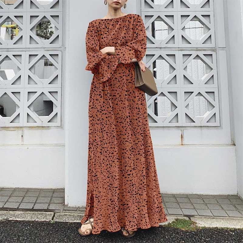 Long Below The Knee Chiffon Dress Women