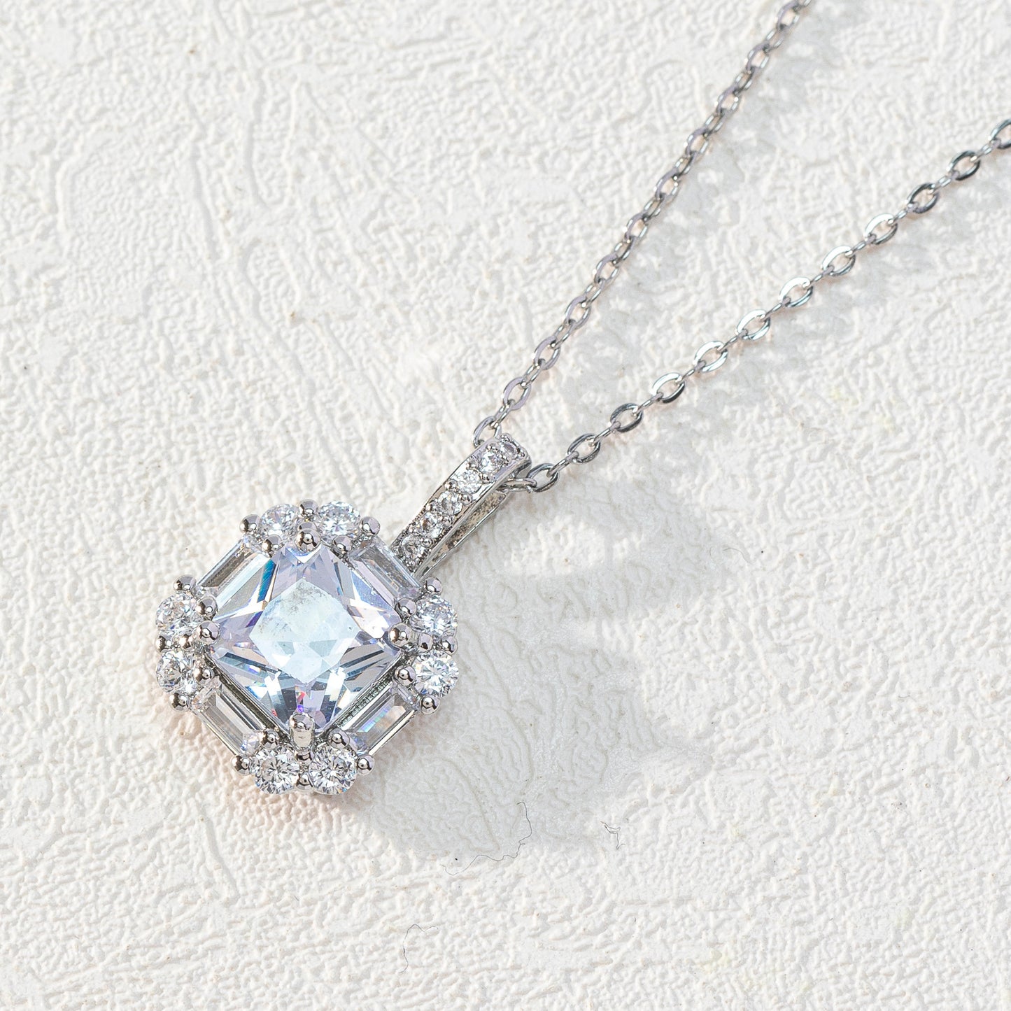 New Square Zircon Jewelry Necklace