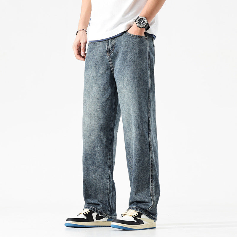 Men's Loose And Simple Solid Color Jeans