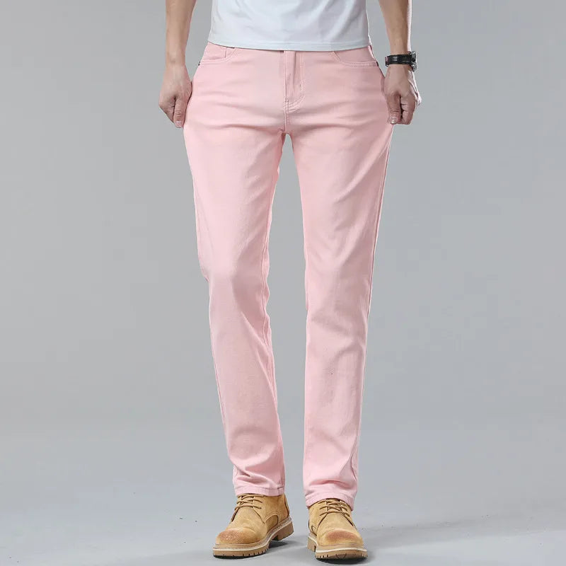 Men's Fashion Slim Straight Cotton Pants - Available in 5 Colors