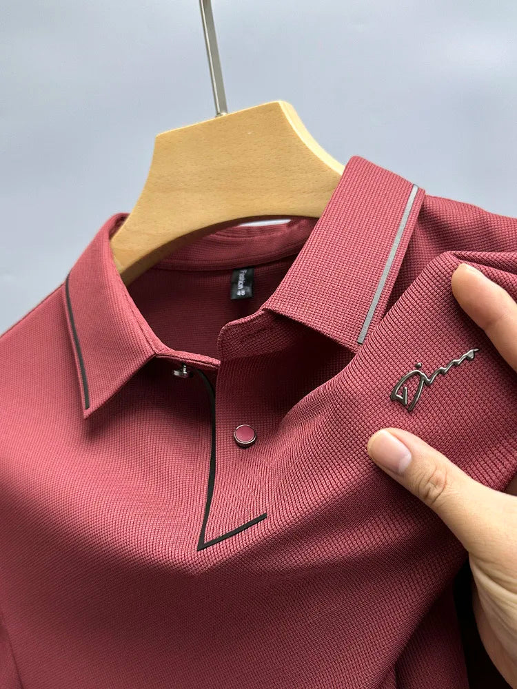 High-End Men's Embroidered Polo Shirt